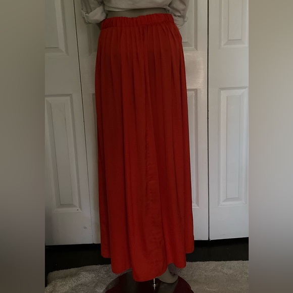 ❌SOLD❌BCBGMaxAzria Sofia Pleated Maxi Skirt Red size XS - Picture 5 of 16